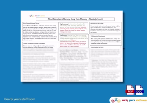 Early Years Planning and Resource Website